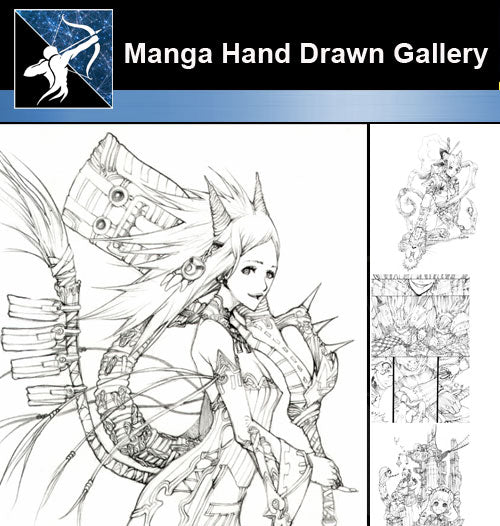 Collection art supplies for drawing manga Vector Image