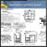 【CAD Details】Sanitation latrines architecture CAD detail dwg files - Architecture Autocad Blocks,CAD Details,CAD Drawings,3D Models,PSD,Vector,Sketchup Download