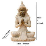 VILEAD 16 Style Buddha Statue Nature Sandstone Thailand Buddha Sculpture Hindu Fengshui Figurine Meditation Miniature Home Decor